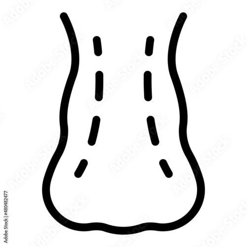 Body rhinoplasty icon outline vector. Woman anatomy