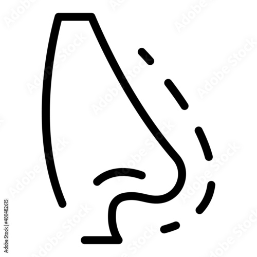 Medical rhinoplasty icon outline vector. Nose surgery