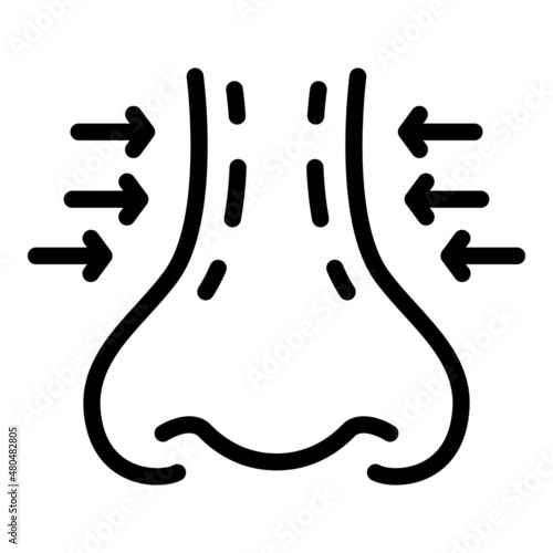 Surgeon rhinoplasty icon outline vector. Nose face
