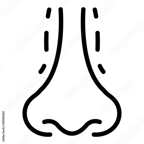 Filler rhinoplasty icon outline vector. Nose surgery