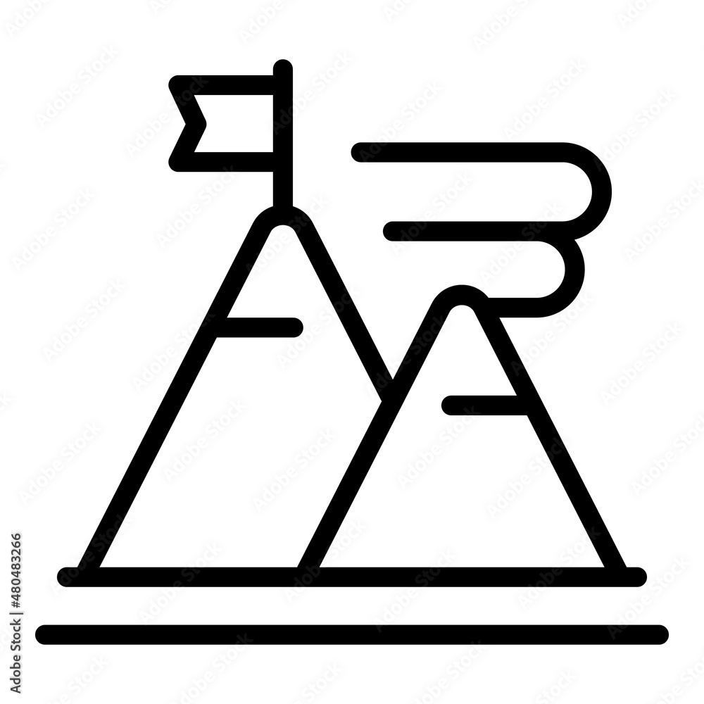 Mountain target icon outline vector. Company trust Mountain target icon outline vector. Company trust