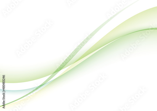 滑らかな曲線の抽象背景 緑