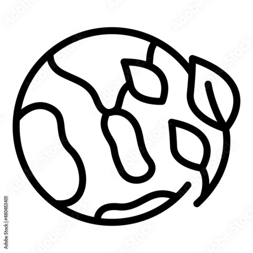 Bio care planet icon outline vector. Service trust