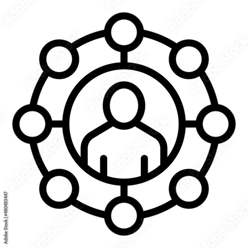 Social care scheme icon outline vector. Service trust