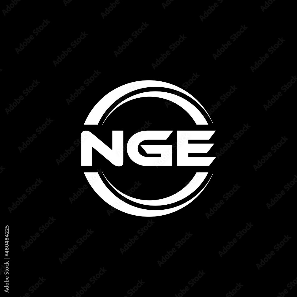 NGE letter logo design with black background in illustrator, vector logo modern alphabet font overlap style. calligraphy designs for logo, Poster, Invitation, etc. NGE letter logo design with black background in illustrator, vector logo modern alphabet font overlap style. calligraphy designs for logo, Poster, Invitation, etc.
