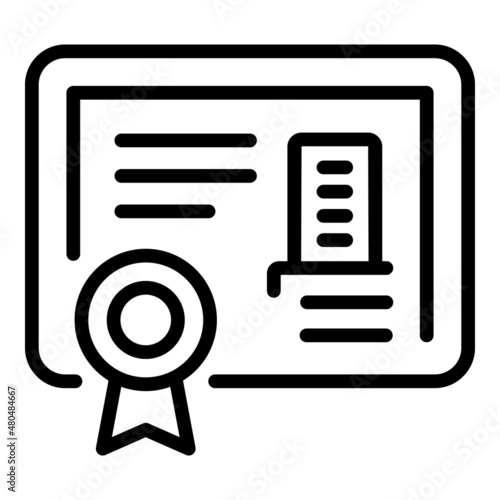 Loan shop icon outline vector. Bank payment