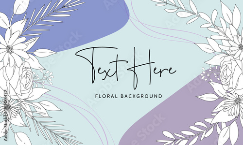 Simple floral background with peri color abstract