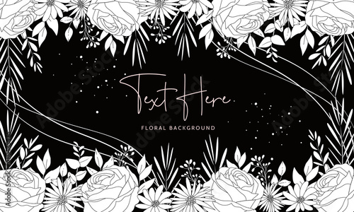 Simple floral background with peri color abstract