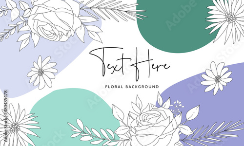 Simple floral background with peri color abstract