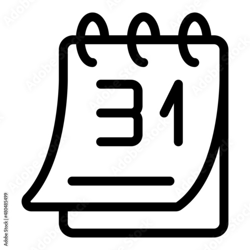 Month duration icon outline vector. Hour timer