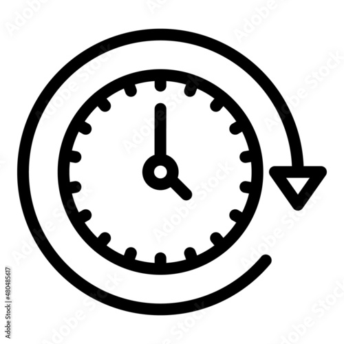 Timekeeper icon outline vector. Hour timer