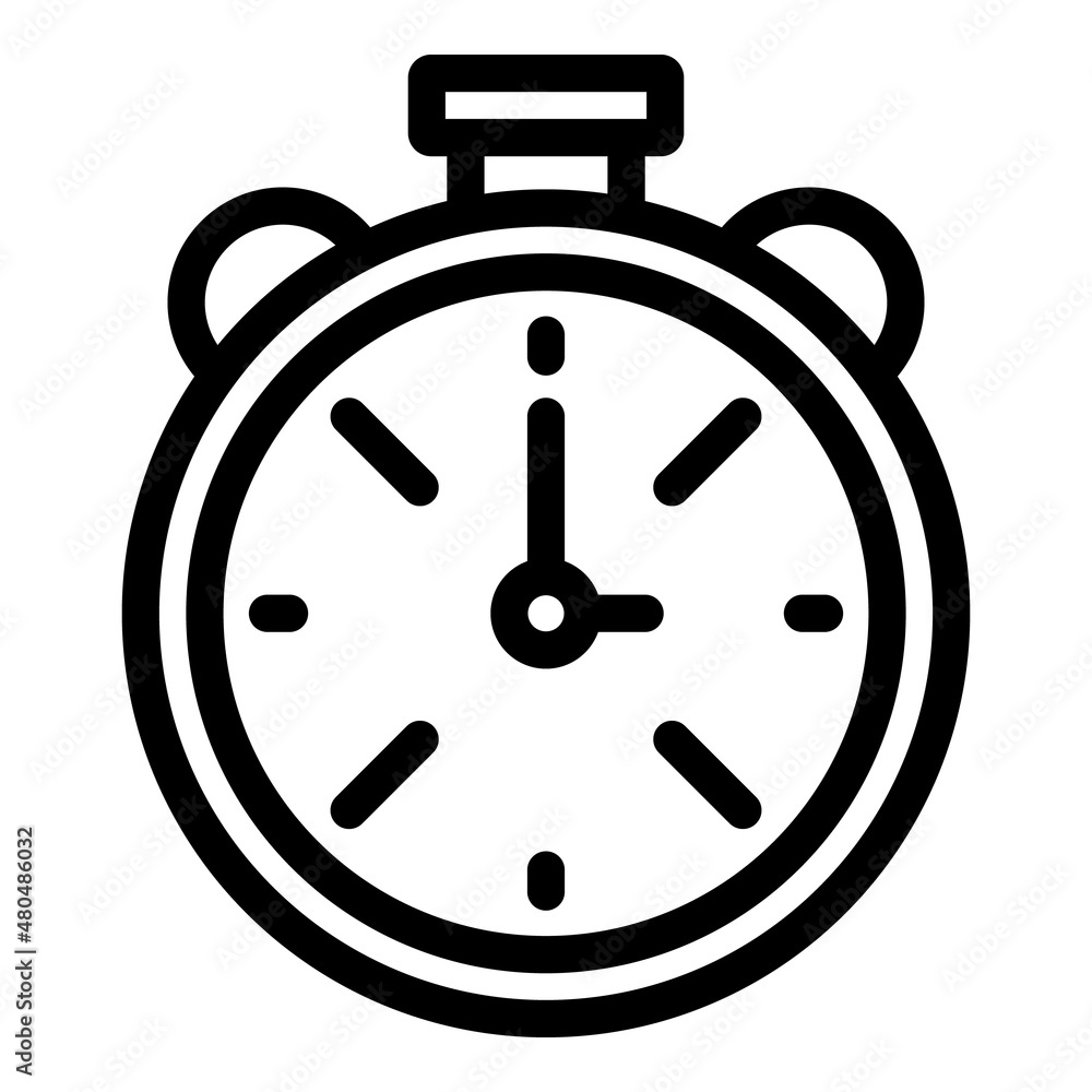 Stopwatch icon outline vector. Time duration Stopwatch icon outline vector. Time duration
