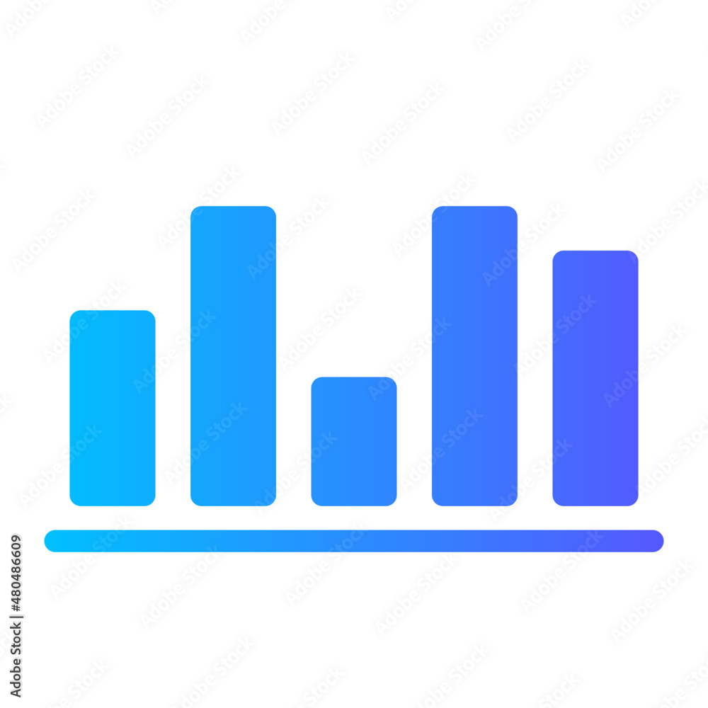 bar chart gradient icon bar chart gradient icon