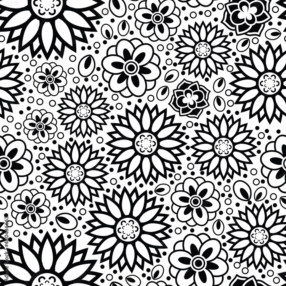 Beautiful and Simple Geometrical Flower Seamless Surface Pattern Design Beautiful and Simple Geometrical Flower Seamless Surface Pattern Design
