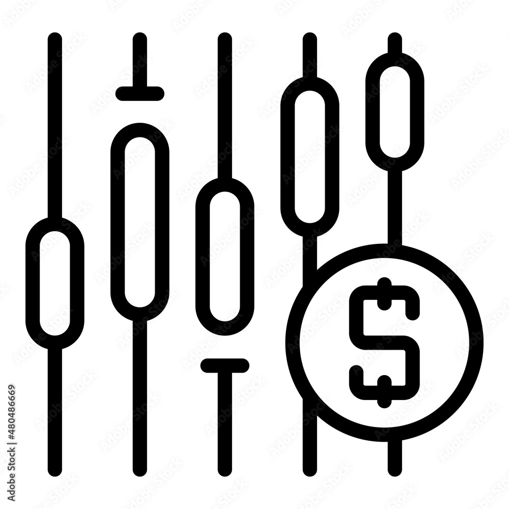 Social business trend icon outline vector. Search element Social business trend icon outline vector. Search element