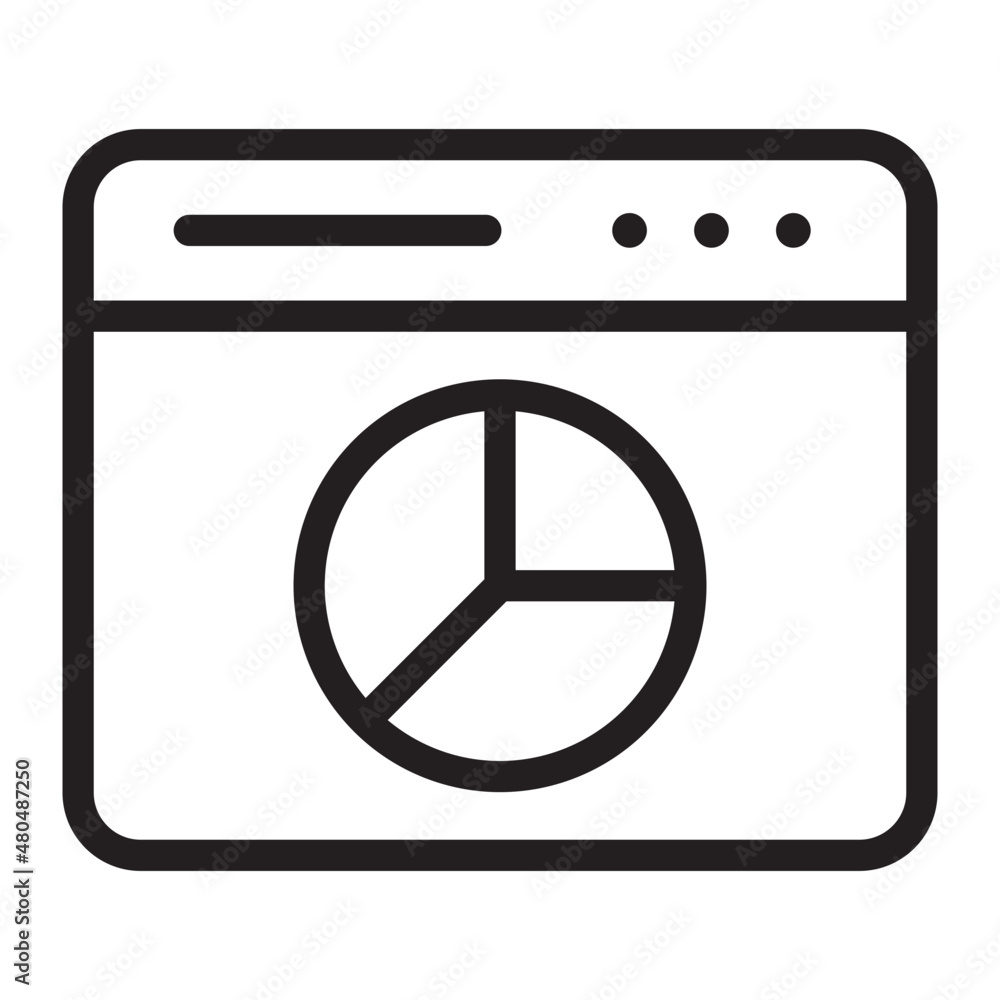 pie chart outline icon Stock Vector | Adobe Stock