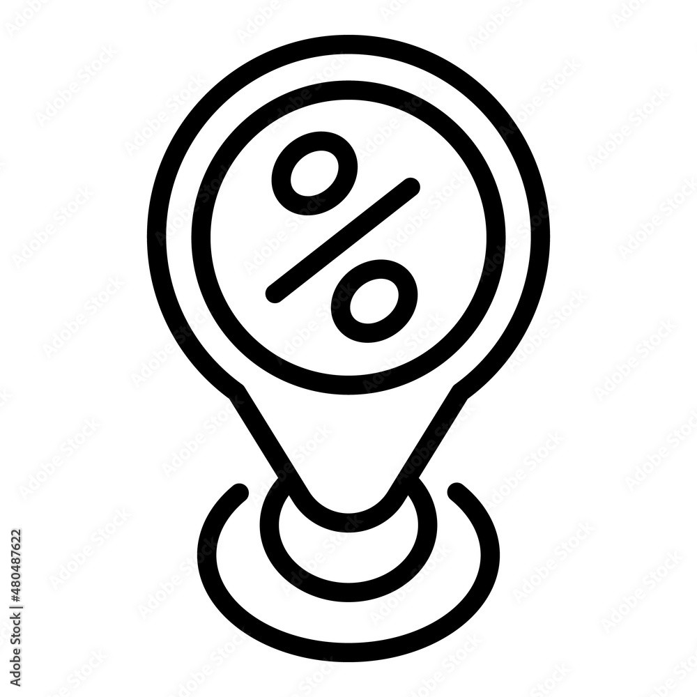 Store sale location icon outline vector. Shop map Store sale location icon outline vector. Shop map