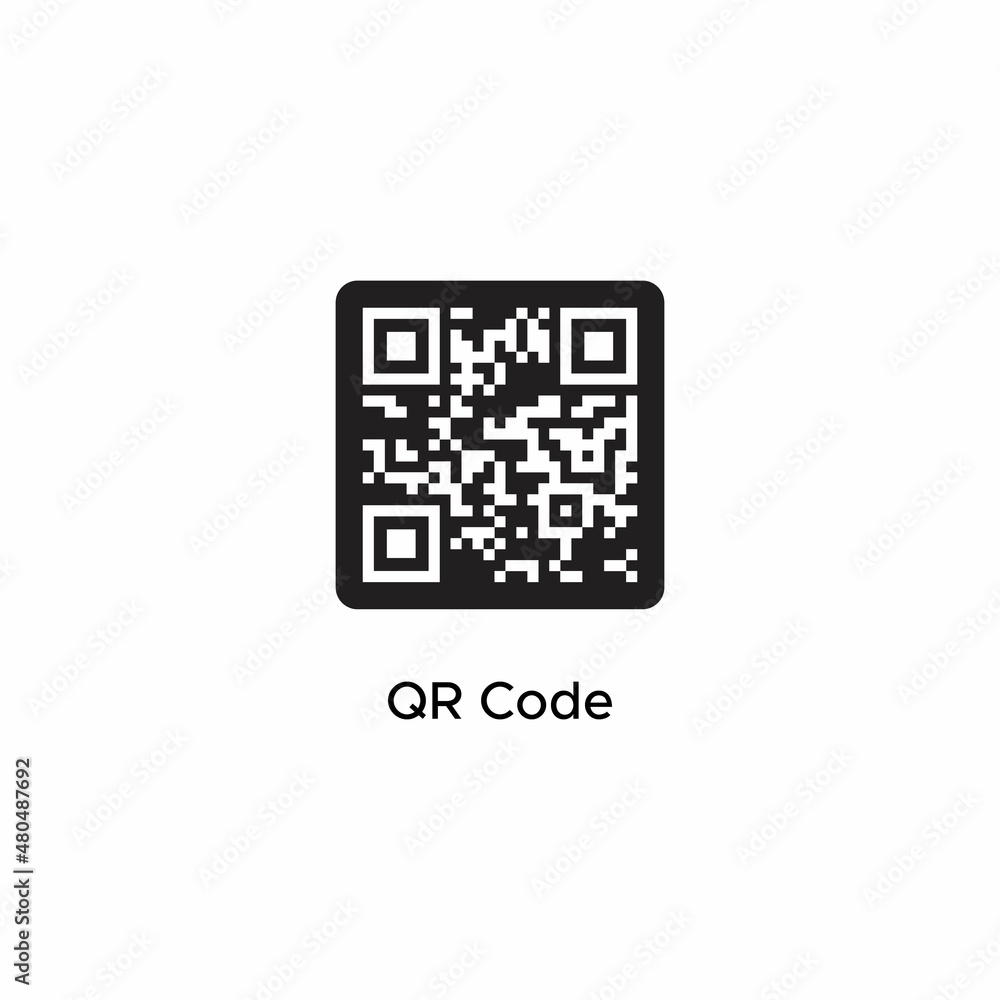 QR Code Icon Vector Isolated on White Background QR Code Icon Vector Isolated on White Background