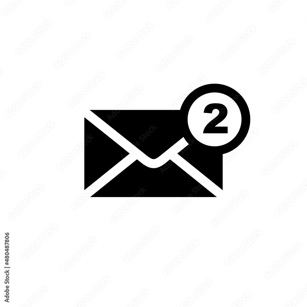 Email simple flat icon vector illustration. Email notification icon Email simple flat icon vector illustration. Email notification icon