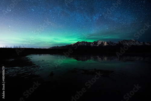 Northern Lights or Aurora Borealis in Alaska © KBDESIGNPHOTO