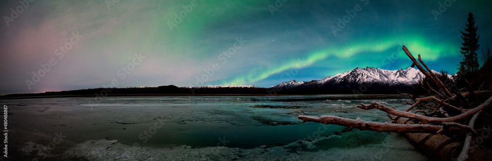 Northern Lights or Aurora Borealis in Alaska