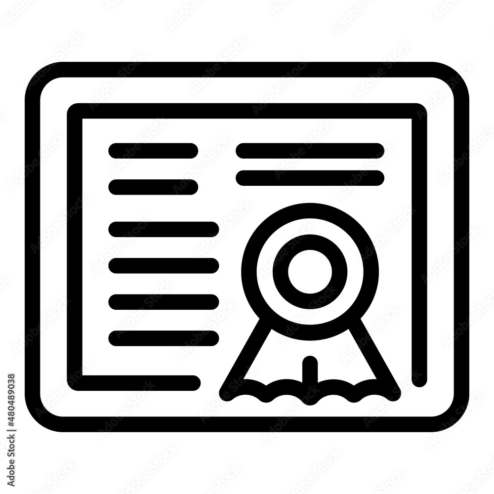 Tablet education icon outline vector. Children school Tablet education icon outline vector. Children school