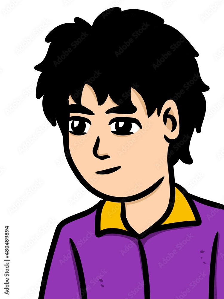 cute man cartoon on white background cute man cartoon on white background