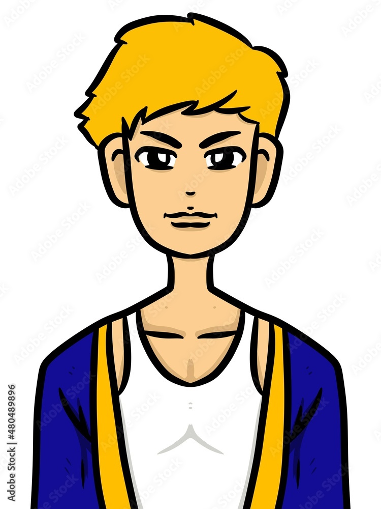 cute man cartoon on white background cute man cartoon on white background