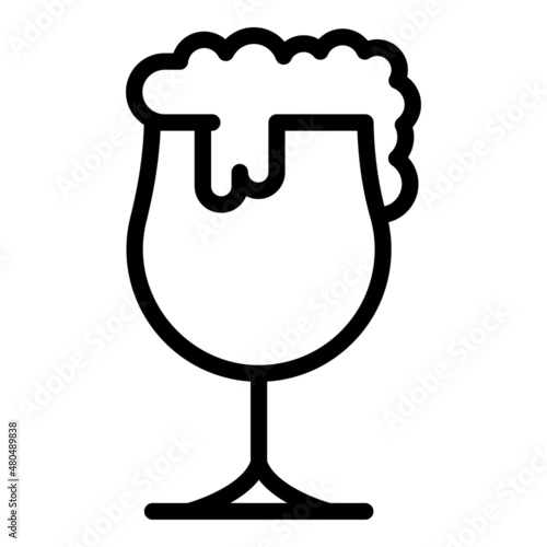 Beer icon outline vector. Brewery drink