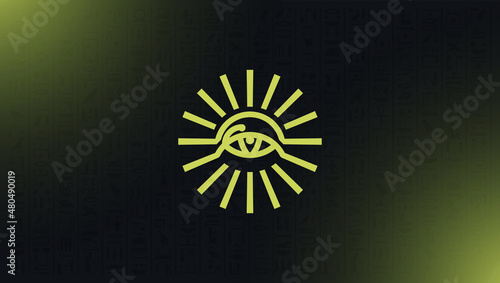 Pharaoh Sun with Horus Eye