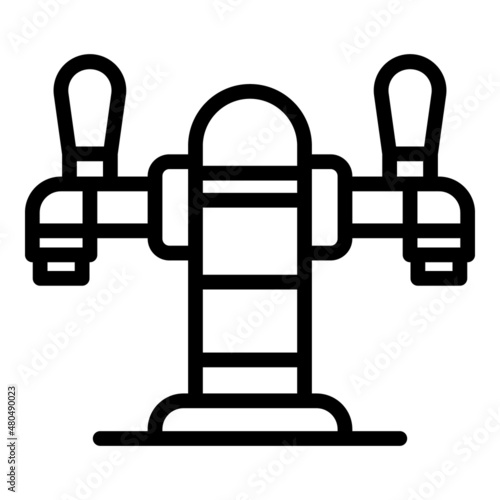 Bar beer tap icon outline vector. Brewery process