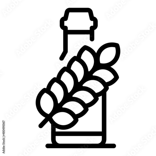 Hops beer icon outline vector. Process factory