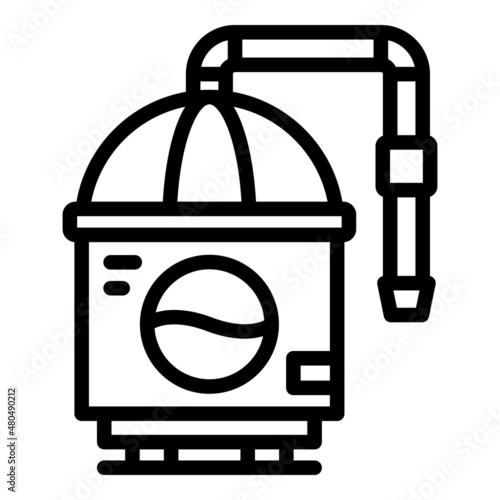Factory beer tank icon outline vector. Drink process