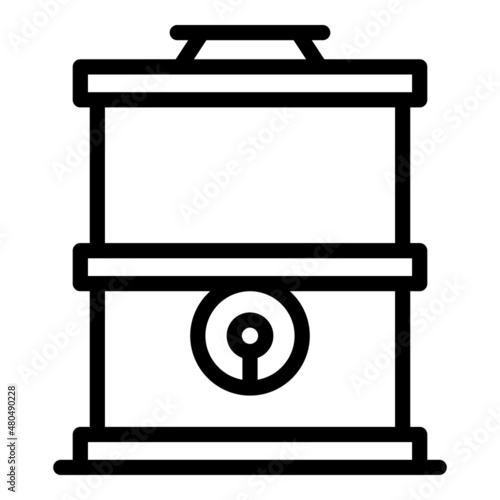 Metal beer barrel icon outline vector. Keg drink