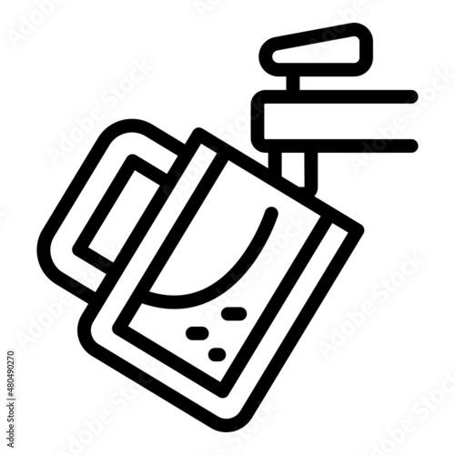 Bar beer icon outline vector. Drink beer