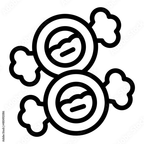Jelly candy icon outline vector. Gummy bear