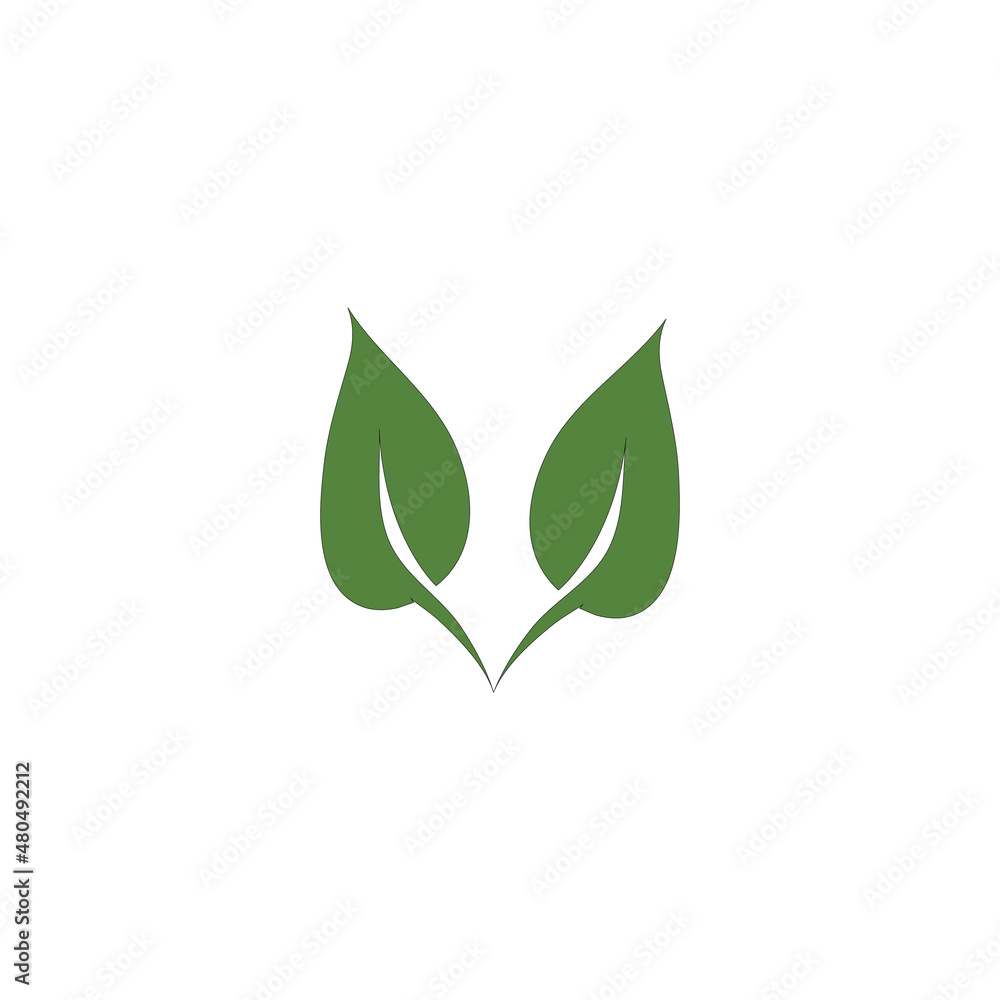 logos of green leaf tree for the environment healthy