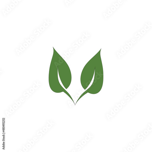 logos of green leaf tree for the environment healthy
