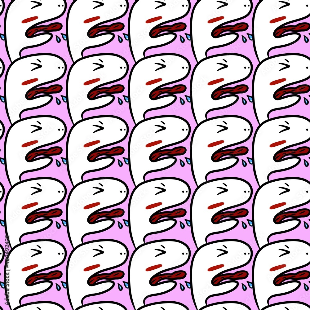 seamless pattern of cute monster cartoon seamless pattern of cute monster cartoon