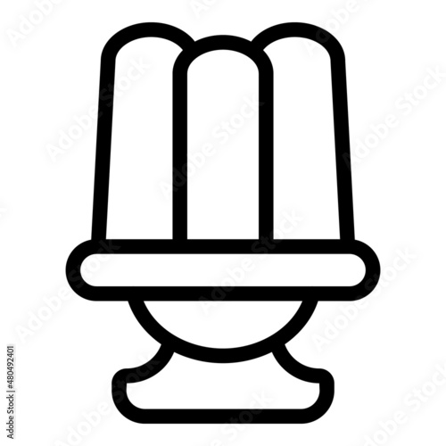 Cola jelly icon outline vector. Shiny dessert