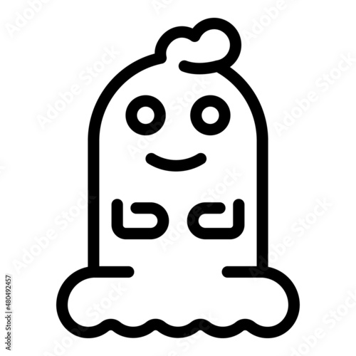 Funny jelly icon outline vector. Candy gummy