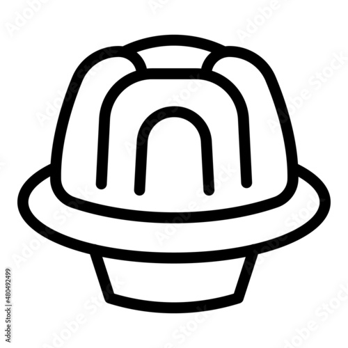 Circle jelly icon outline vector. Gum dessert
