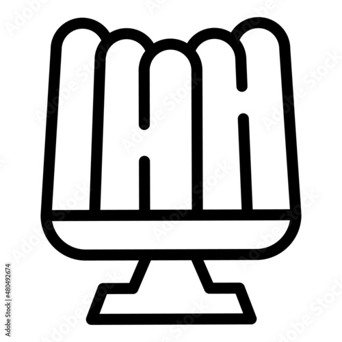 Jelly gelatin icon outline vector. Candy bear