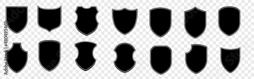 Shield icons set. Protect shield vector