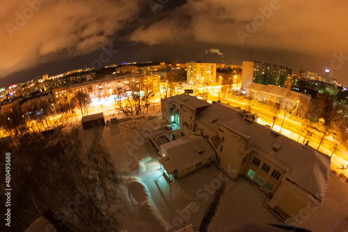 night city view from above