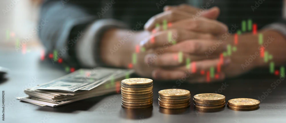 Businessman with virtual screen of stock market changes. Business growth, planing and strategy concept. Businessman with virtual screen of stock market changes. Business growth, planing and strategy concept.