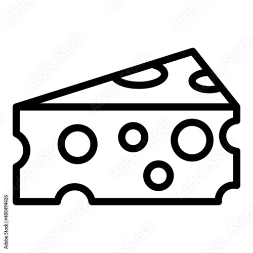 Cheese zinc icon outline vector. Vitamin food