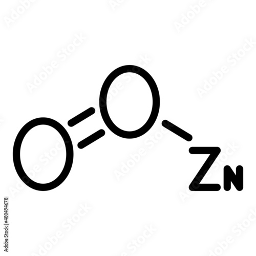 Chemical zinc icon outline vector. Tablet rich
