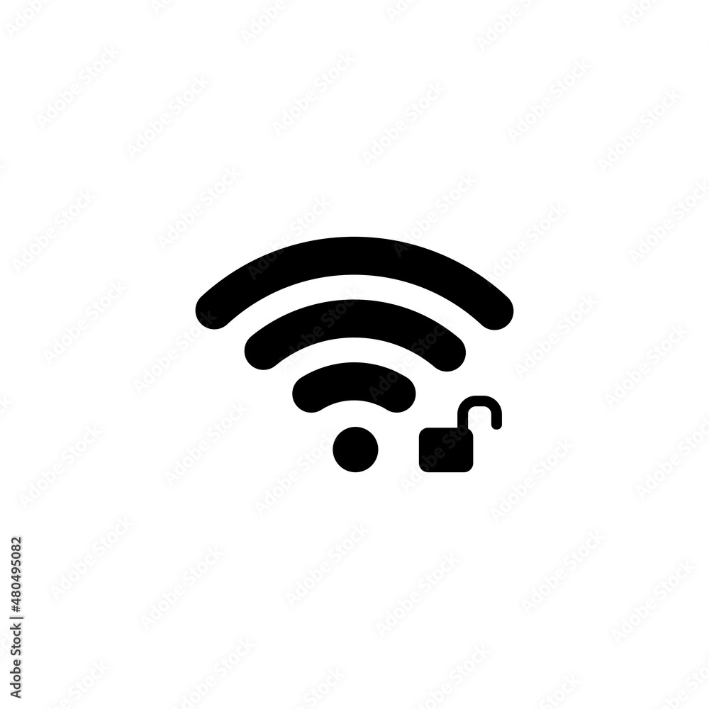 Wifi simple flat icon vector illustration