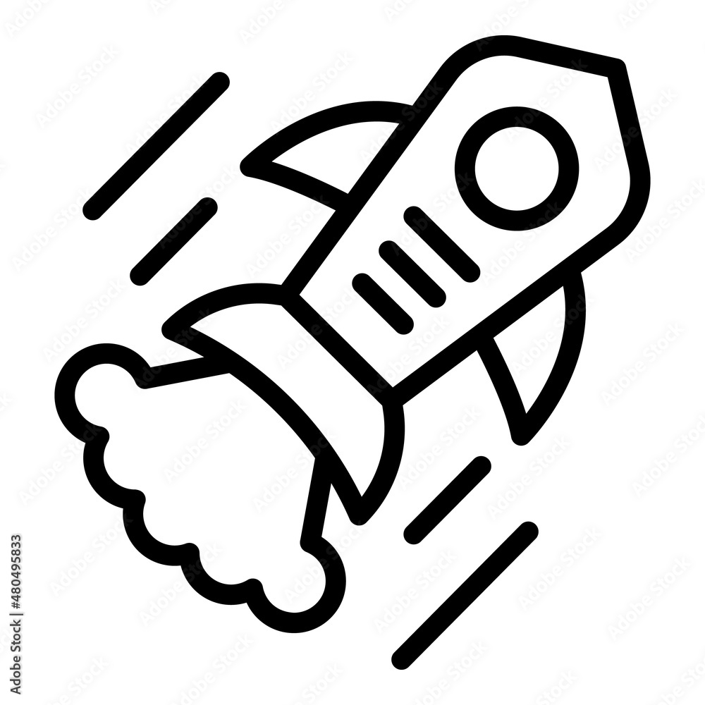 Startup rocket icon outline vector. People team Startup rocket icon outline vector. People team